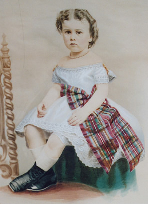 Handpainted photograph of Ada Pennypacker High