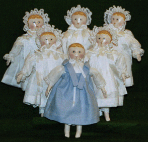 Group of Mini Columbian Dolls