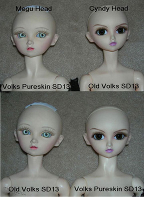 Cyndy and Megu 4 Sisters head on SD10 and SD13 old skin bodies